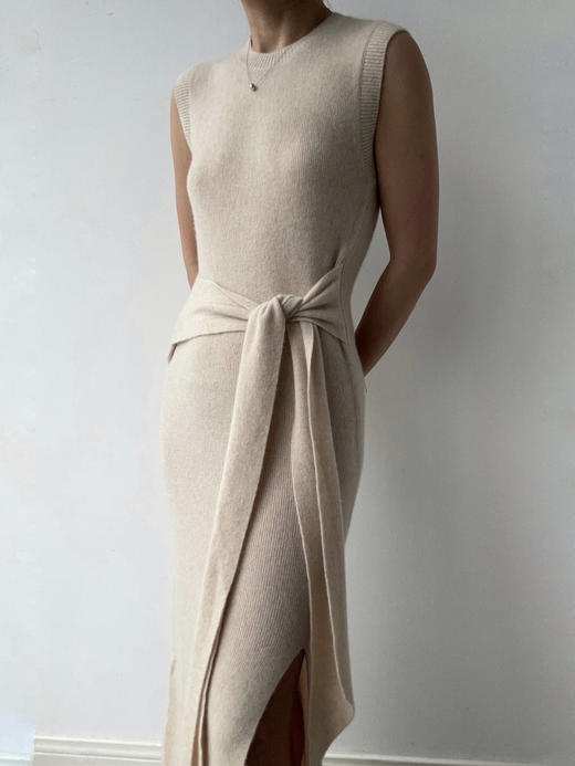 CG｜Sleeveless Cashmere Dress [无袖系带羊绒连衣裙] 商品图0