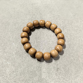 男款水波纹老山檀单圈手链12x13mm