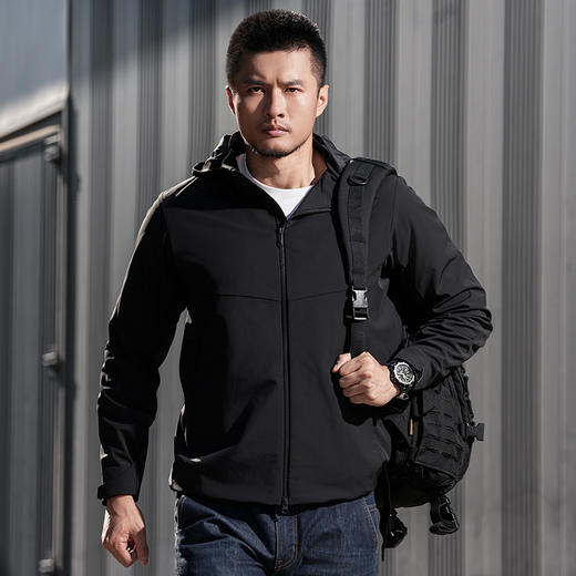 三代隐骅可脱卸帽夹克百搭商务外套春秋户外休闲男外套上衣 商品图2