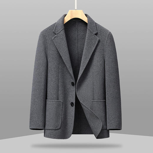 【绵羊毛】【新款DXS】大依优型大码羊毛呢西服外套商务夹克男宽松加肥加大码上衣胖子正装休闲 商品图1