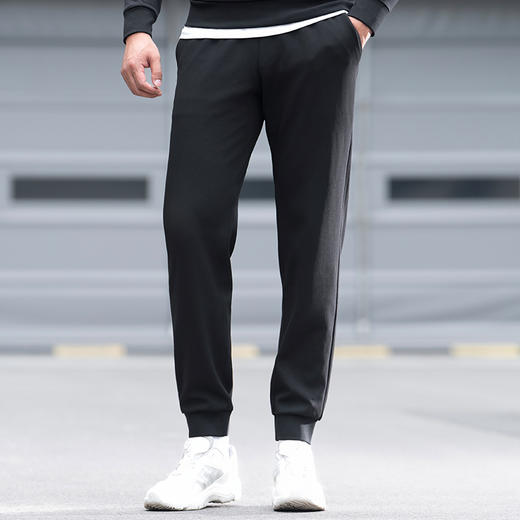 隐之轻云轻量卫裤黑色运动休闲百搭男士春秋束脚长裤男透气 商品图4