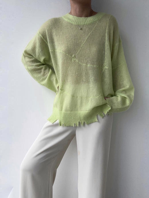 Lynn Gong｜沙丘碎边马海毛针织衫 商品图5