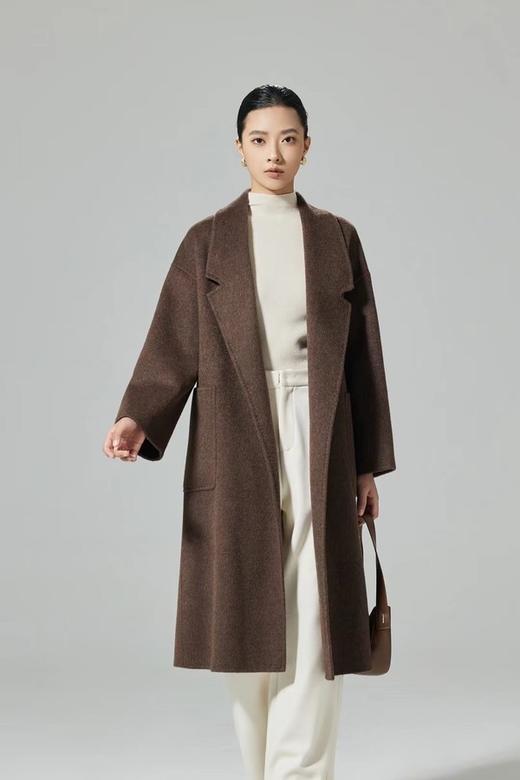 Le Malene 高端精致款棕色长款羊毛大衣 19328 商品图2