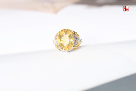 黄水晶戒指 镶嵌：925银镶 商品图1