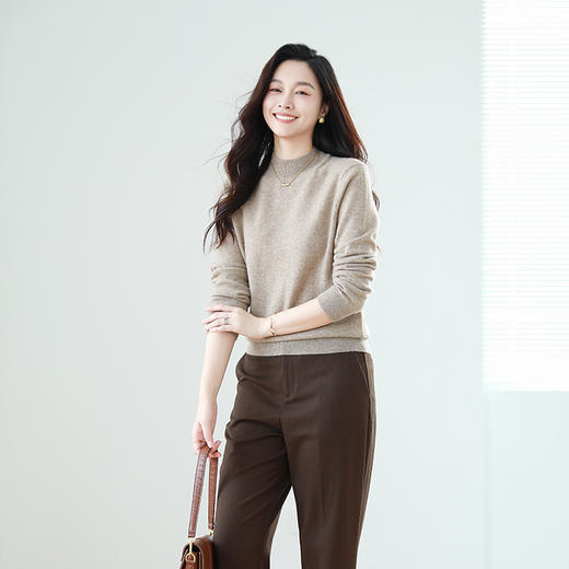 [康赛妮纱线][有身份证火桐hooton 秋冬必入 搭配神器羊绒半高领打底衫24A001 商品图5