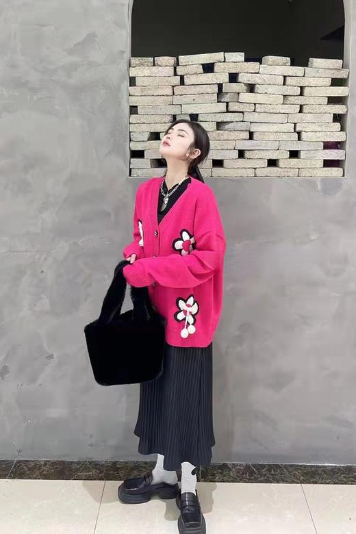 Stay2Weeks 亮粉色花朵开衫外套 15023 商品图2