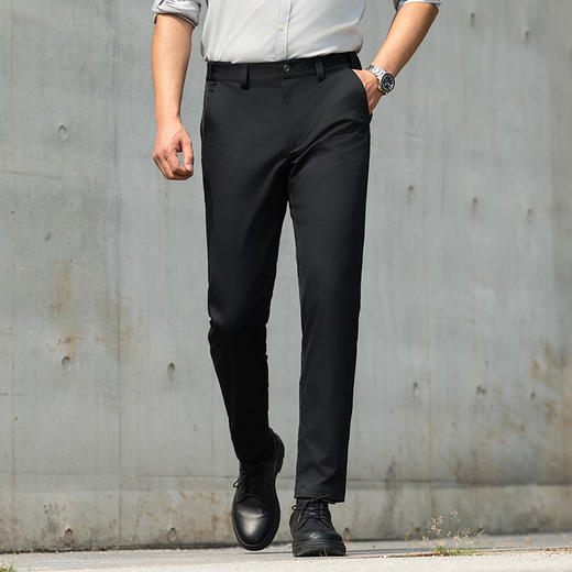 隐之骁骑九分锥形裤男士通勤户外休闲百搭舒适九分裤休闲裤 商品图0