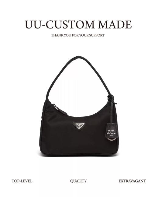 普拉D PRADA |Re-Edition 2000 尼龙手袋 黑色/豆沙 （CB） 商品图0