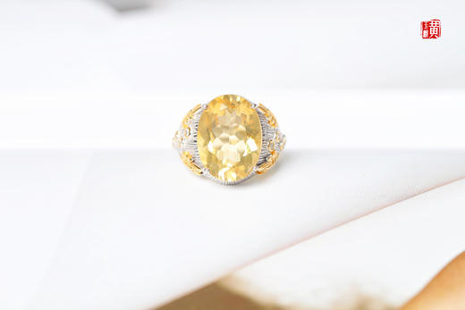 黄水晶戒指 镶嵌：925银镶 商品图0