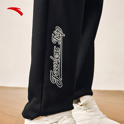 安踏加绒卫裤 女冬季新款束脚运动裤舒适百搭休闲长裤子162448301N 商品图2