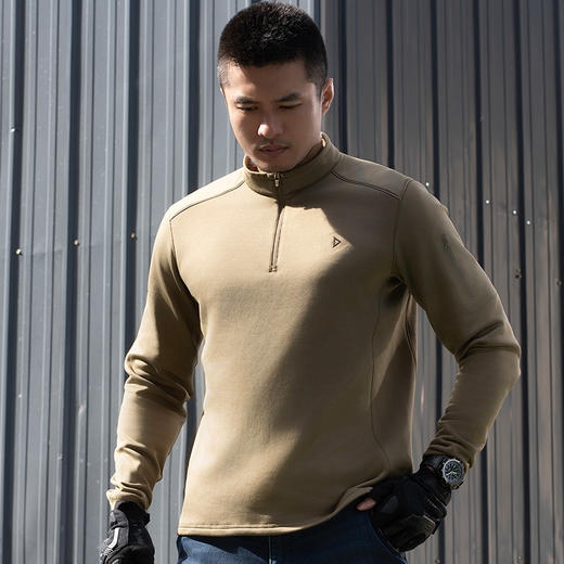 二代B2级半开拉链立领抓绒衫男锁温保暖亲肤透气休闲抓绒衫 商品图3