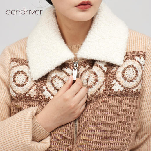 西藏羊绒手钩花渐变色羽绒服SJF96W254N 商品图1