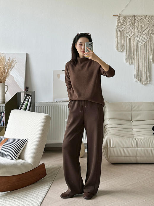 简约宽松感 全羊毛高领针织毛衣 商品图4