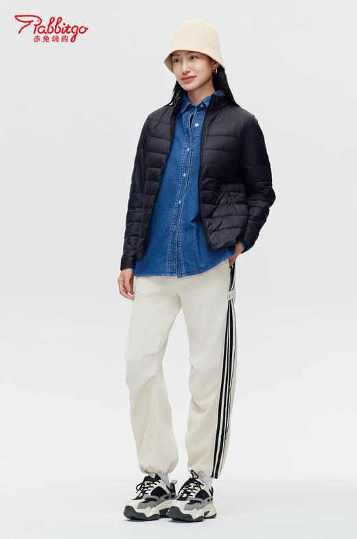 赤兔嗨购轻薄羽绒服女2024年冬季新款立领修身运动鸭绒保暖外套 商品图3