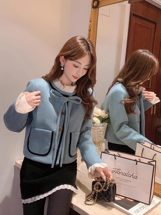 张心子【玛丽日记】法式浪漫花边羽绒服女冬季新款气质甜美大衣 U2411026 商品图5