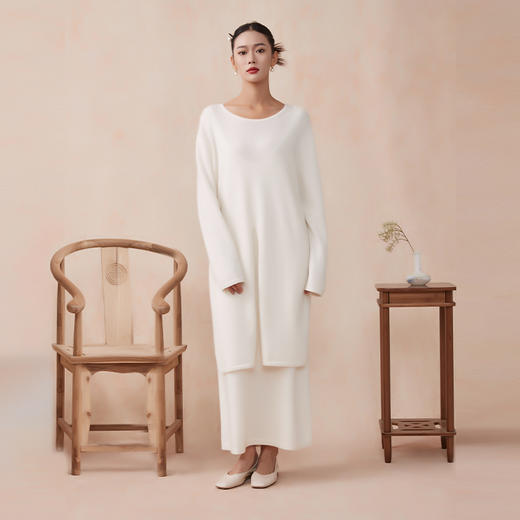 东黎 • 山羊绒女士春秋长袖连衣裙 3372 商品图1