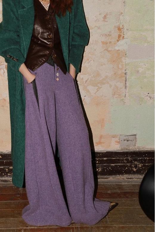 ESTELLICA 高端时髦款深绿色长款羊毛大衣 19381 商品图6