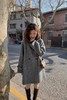 ESTELLICA 深灰色中长款宽版羊毛大衣 19309 商品缩略图0