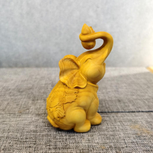 小福象°黄杨木创意摆件 商品图0