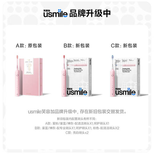 【自营】 usmile笑容加 电动牙刷 声波电动 双驱动技术 按键升级款 Y1S 3色可选 商品图1
