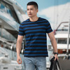 秘之彩逐COOLMAX色织圆领短袖T恤半袖休闲百搭户外时尚男士 商品缩略图1