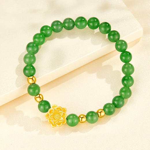 鸿运莲莲天然和田玉碧玉精品手串 商品图1