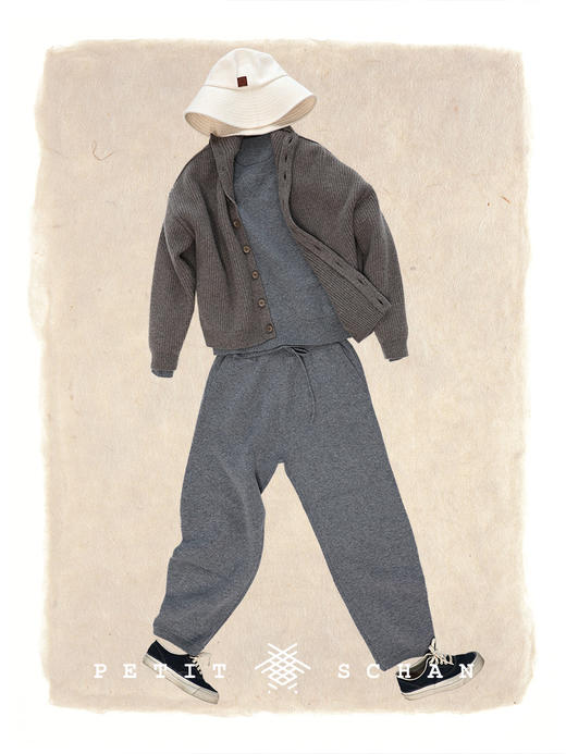 PETIT SCHAN小闪 CLO#654 take it easy 偶闲 纯羊毛高克重极简廓形针织卫衣 商品图6