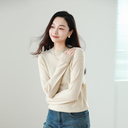 [康赛妮纱线][有身份证火桐hooton 秋冬必入 搭配神器羊绒半高领打底衫24A001 商品图0