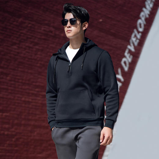 重型基础款套头连帽战术卫衣加绒长袖宽松休闲运动百搭龙年 商品图2