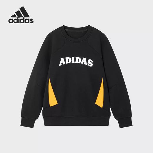 5折【自营】adidas/阿迪达斯  2024新款儿童字母印花宽松卫衣 JY1699 商品图0