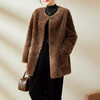 丁摩 羊羔毛外套女冬圆领慵懒毛毛上衣皮毛一体皮草全羊毛2331 商品缩略图0