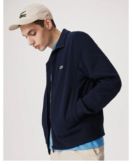 【11月19日 上午12:00 秒杀】LACOSTE/鳄鱼 拉链立领开衫卫衣外套    商务休闲典范款式 商品图0