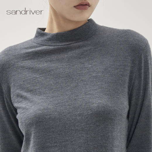 精纺羊绒针织女高领打底衫SJF96W337N 商品图2