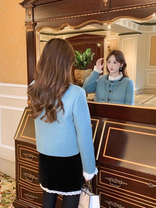 张心子【玛丽日记】法式浪漫花边羽绒服女冬季新款气质甜美大衣 U2411026 商品图7