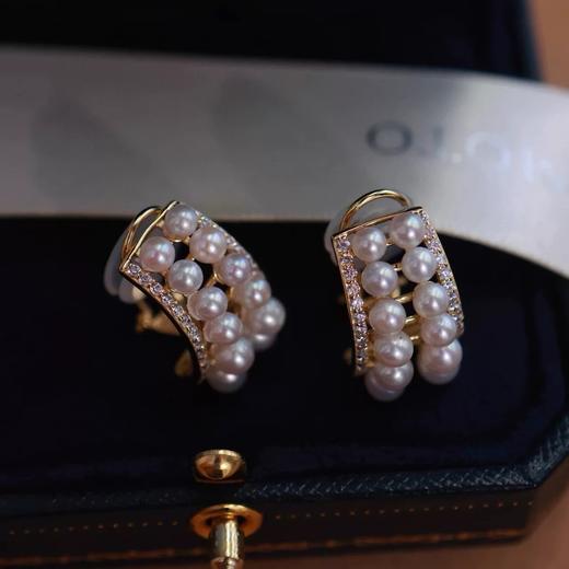 7DAYS小众设计多珠双排珍珠耳钉 商品图0