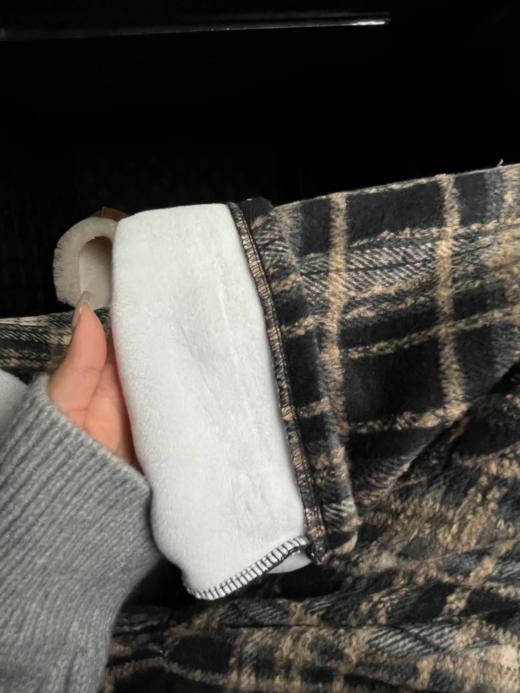 <曾小咸推荐>黑青格毛呢阔腿裤 不加绒日常139/件 活动价89.99！！加绒日常159/件 活动价99.99！！【预售款，预计3-15天发货】 商品图3