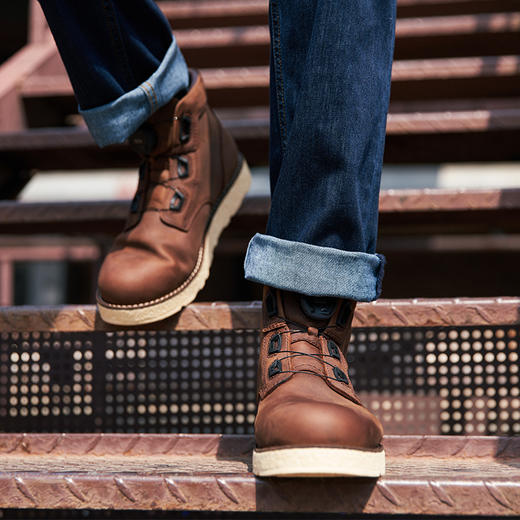 龙骁战术工装靴休闲男经典复古百搭马丁靴黄靴潮流男鞋时尚 商品图2