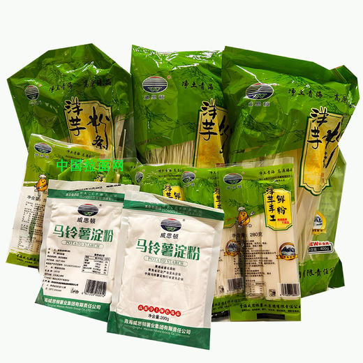 【优质土豆粉礼盒内含12包约7Kg】威思顿粉条礼盒：400g干圆粉1包 400g干韭叶粉1包 400g干宽粉1包 280g鲜宽粉2包 280g鲜韭叶粉2包 280g鲜圆粉2包 200g土豆淀粉2包 商品图3