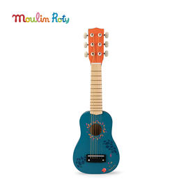 Moulin Roty 丛林木吉他 弹奏乐器  适合3岁+ 音律启蒙 促进大脑发育 抒发情绪 丛林系列 法国品牌-668414
