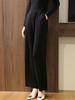 丁摩 绵羊毛女宽松高腰阔腿裤休闲直筒裤 商品缩略图7