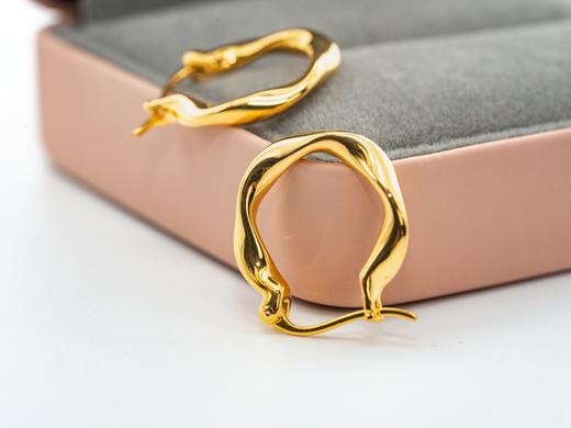 【推荐款】莫比乌斯环黄金耳饰999足金克重3.11（单个1.54） 商品图4