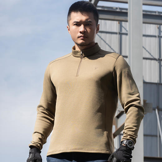 二代B2级半开拉链立领抓绒衫男锁温保暖亲肤透气休闲抓绒衫 商品图2