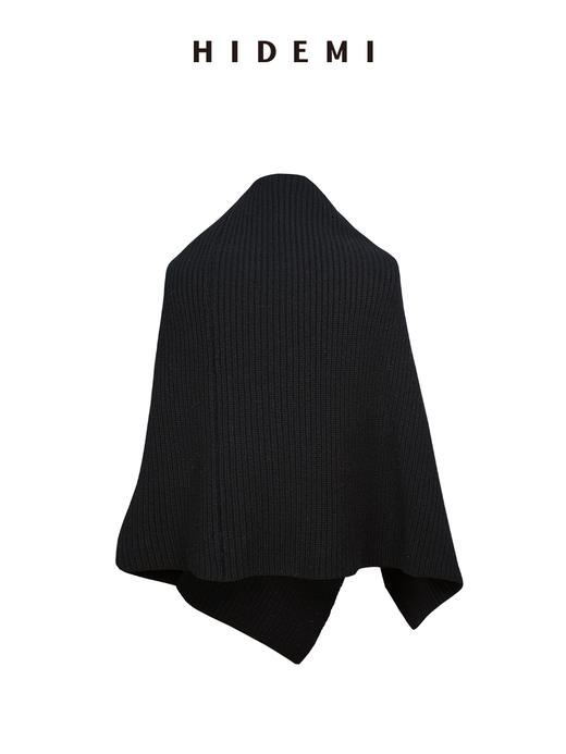 HIDEMI 进口澳洲美利奴羊毛纽扣设计感多穿式披肩斗篷 商品图7