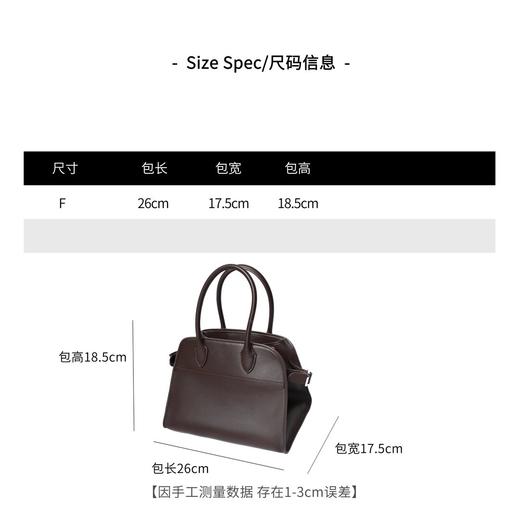 THESOONG‘慵懒随性’进口头层牛皮简约大容量轻奢托特包HWBB4910 商品图2