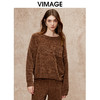 VIMAGE纬漫纪慵懒宽松落肩针织衫毛衣冬季新款V2201813 商品缩略图5