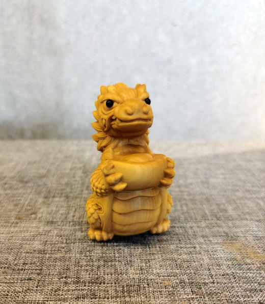 招财龙°黄杨木雕摆件 商品图1