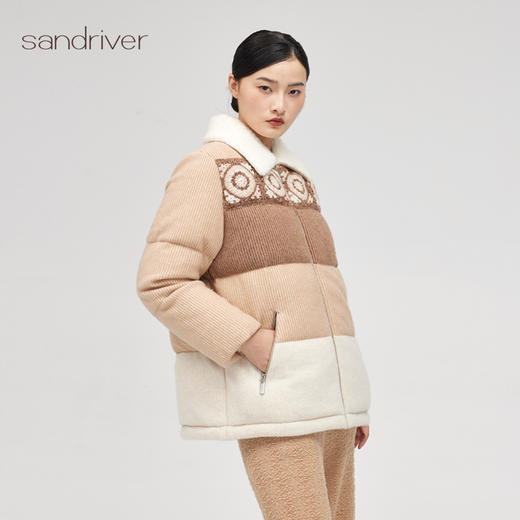 西藏羊绒手钩花渐变色羽绒服SJF96W254N 商品图2