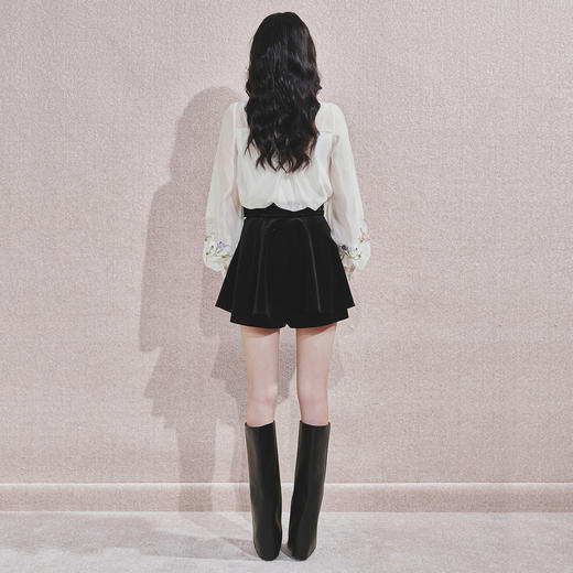 浪漫复古散摆短裤女裙裤女 商品图3