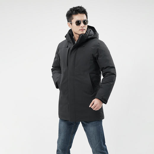 隐炎中长款风衣鹅绒服冬季95鹅绒休闲抗寒保暖户外羽绒服男 商品图3