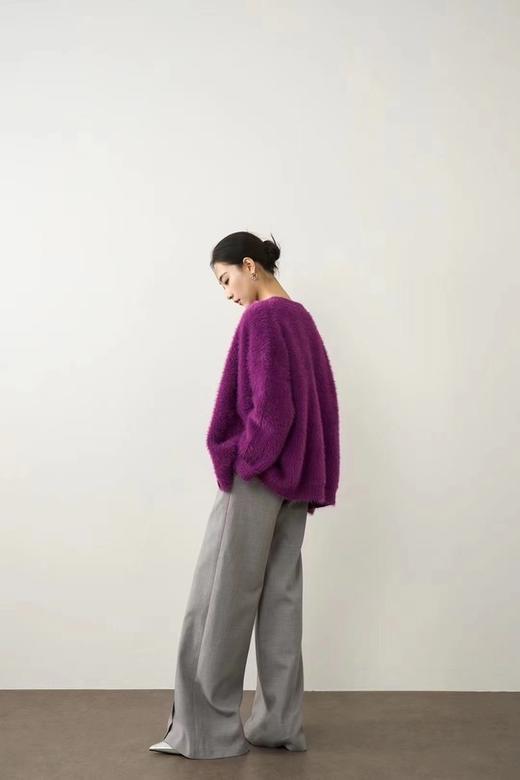 ANSUABEL 紫色时髦款针织开衫外套 19293 商品图5